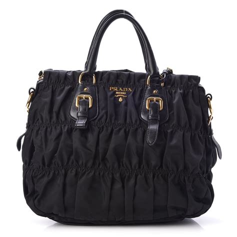 prada tessuto gaufre tote|PRADA Tessuto Nylon Gaufre Tote Black .